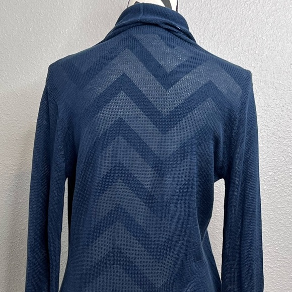 Wooden Ships Cotton Blend Office Breathable Sz M/L Knit Open Front Cardigan - Picture 6 of 11